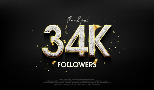 Luxurious design for a thank you 34k followers.