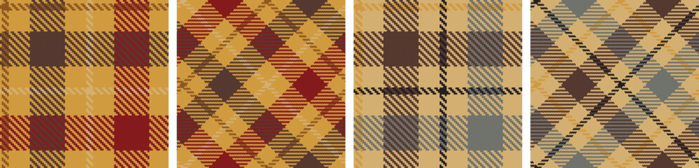 Wall Mural - Check plaid set seamless pattern.