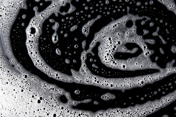 Wall Mural - Abstract background white soapy foam texture. Shampoo foam with bubbles