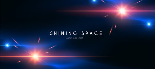 Wall Mural - motion light effect. shining magic background and shining stars in space. cosmos abstract background