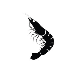 Canvas Print - shrimp logo icon