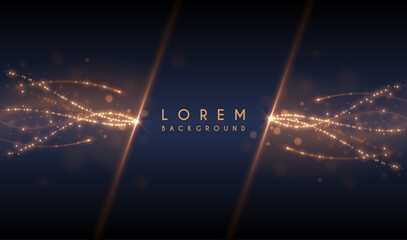 Wall Mural - abstract golden motion light effect