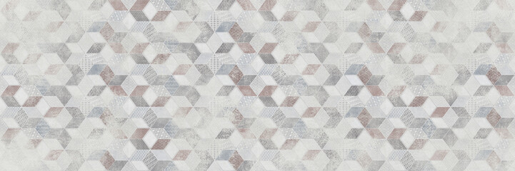 Wall Mural - Vintage cubes seamless pattern. Retro repeating wallpaper , fabric or ceramic digital print, Grunge background