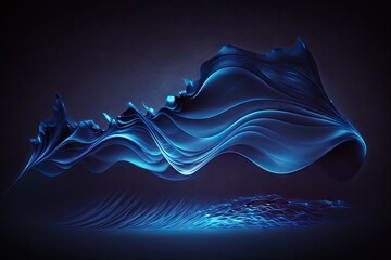 Wall Mural - blue abstract liquid wave background with light and shadow effects for creative design, created with
