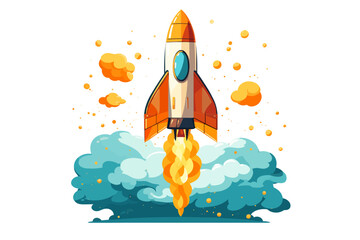 rocket in the sky, skyrocket