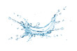 © NIKCOA - Blue water splash isolated on white background.