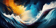 © Robert Kneschke - Abstract modern wallpaper background in winter colors (Generative AI)