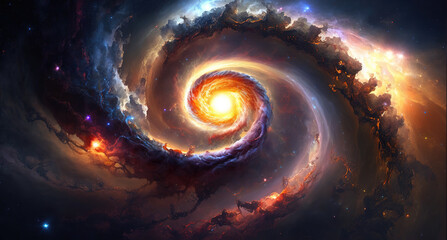 Wall Mural - 507_swirl, generative ai technology