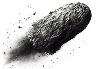 Wall Mural - comet isolated on white background. generated by ai.