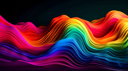 Texture background with colorful lines, generative AI.