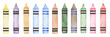 © MayaNavits - watercolor school crayons set, pencil illustration. School supplies clipart.