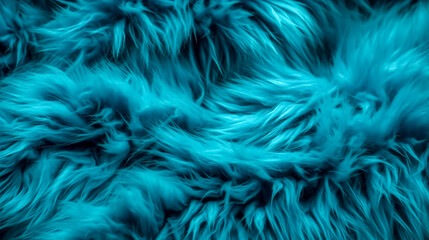  Texture background with blue fur closeup, generative AI.