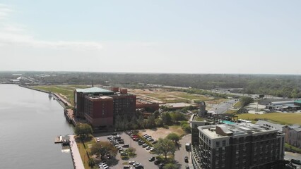 Sticker - Aerial view of Savannah skyline from drone - Georgia - USA