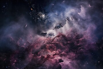 Wall Mural - the countdown, launch and blast-off of a rocket into the starscape, created with generative ai