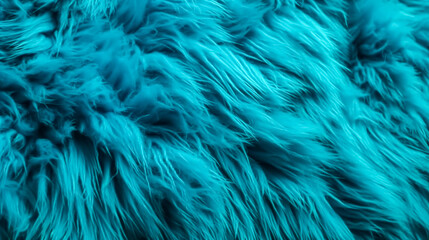  Texture background with blue fur closeup, generative AI.