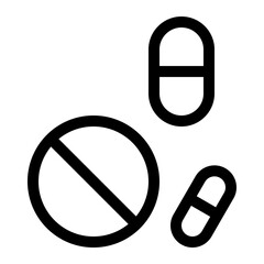 pills line icon