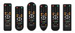 © top dog - Remote controller for TV in a flat design. Set of TV remote controller