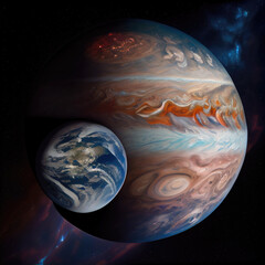 Wall Mural - planet in space. generative ai.