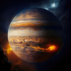 Wall Mural - planet in space. generative ai.