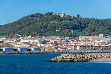 Sticker - Viana do Castelo city seen from Cabedelo Beach, Portugal