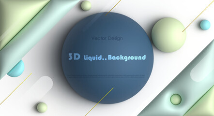 Wall Mural - vector, illustration abstract element with dynamic shape, gradient color, 3d rendering background. m