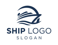 Logo About Ship On White Background. Created Using The CorelDraw Application.