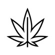 cannabis plant weed hemp line icon vector. cannabis plant weed hemp sign. isolated contour symbol black illustration