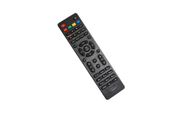 Tv remote controller, remote control device, isolated white background, png isolated