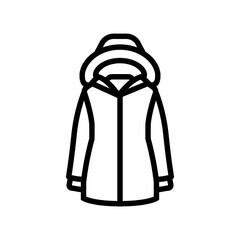 Wall Mural - winter coat season line icon vector. winter coat season sign. isolated contour symbol black illustration