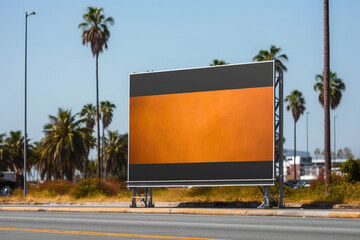Wall Mural - Billboard on the city street. generated by AI