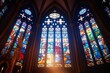 catholic stained glass . generated by AI