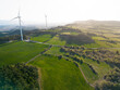 © yaqui_villegas - Aerial view of windmills in agricultural areas on hills in the province of Lerida in Catalonia Spain