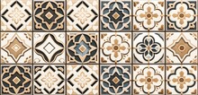 Digital Wall Tiles Design Damask Moroccan Pattern For Wall Interior Ceramic Wall Tile Background Texture, Generative AI
