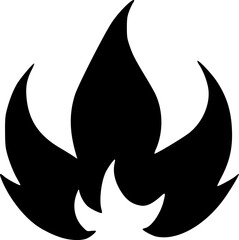 Poster - black fire icon