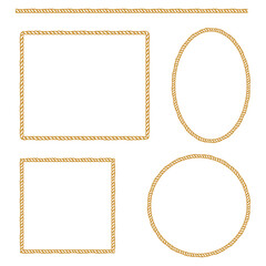 Wall Mural - Set of rope frame elements