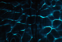 Glowing Lines And Stripes In Pool At Night