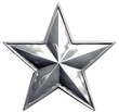 © Flowal93 - Metallic silver star isolated on a white background as transparent PNG, generative AI