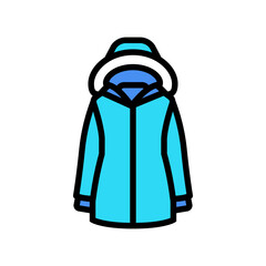 Wall Mural - winter coat season color icon vector. winter coat season sign. isolated symbol illustration