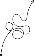 Wall Mural - complex and easy messy line. hand drawn doodle knots curved in round form. starting graphic point an