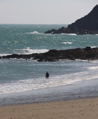 Canvas Print - person in the sea