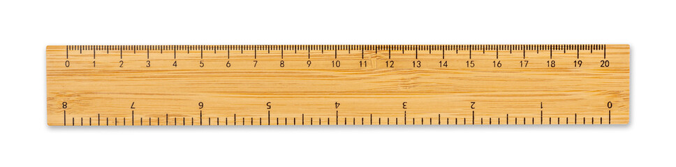 bamboo ruler with measures in centimeters inches isolated, background transparent background, png