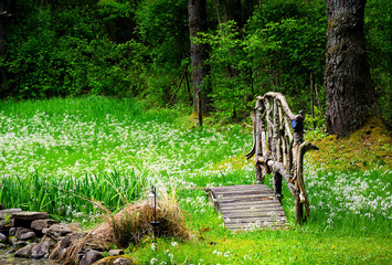 Wall Mural - Spring has sprung at our friend's pond in Upstate NY.  This is a very calm and tranquil spot to enjoy Nature and the flowers growing tall.  