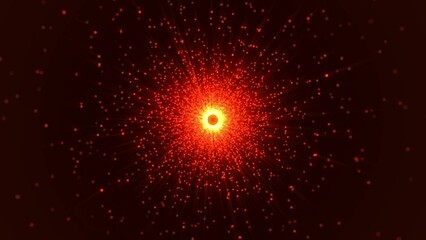 Wall Mural - bright flash. abstract digital background. data flow information. dark background with stars and lig