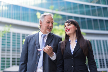 Wall Mural - Business people speaking