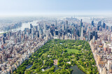 Fototapeta Kawa jest smaczna - New York City skyline skyscraper of Manhattan real estate with Central Park aerial view in the United States
