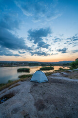 Sunrise in Lake Emre, located in the province of Afyon