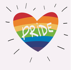 Wall Mural - Pride day. I love pride text. rainbow color LGBTQ vector lettering