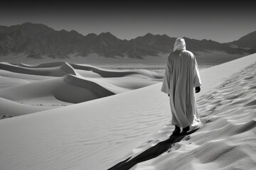 Solitude of Moses: A Desert Journey, generative AI