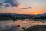 Fototapeta Na ścianę - Sunrise in Lake Emre, located in the province of Afyon