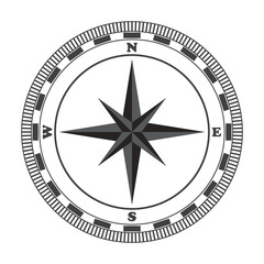 Sticker - Compass vector icon